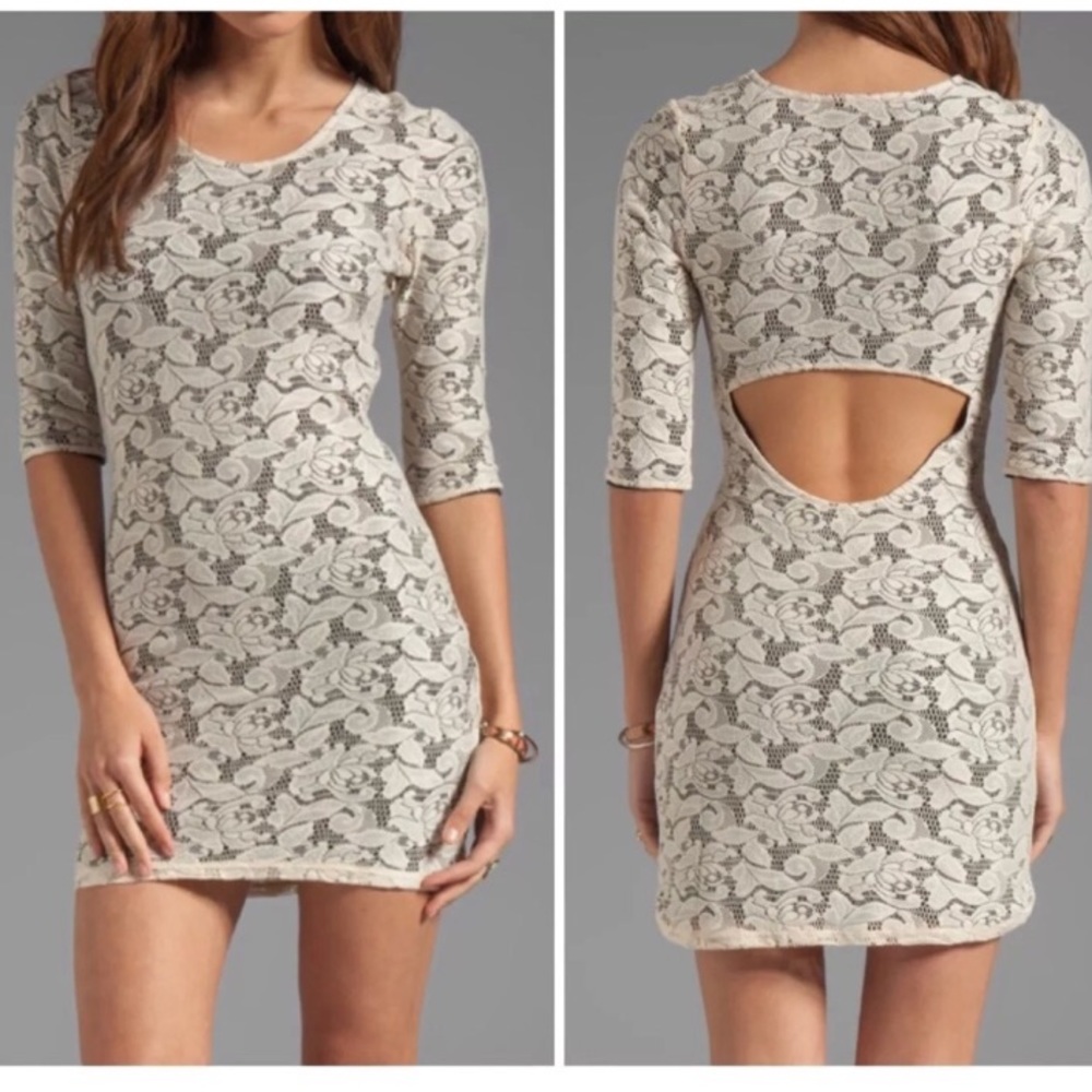New lovers and friends revolve lace mini dress